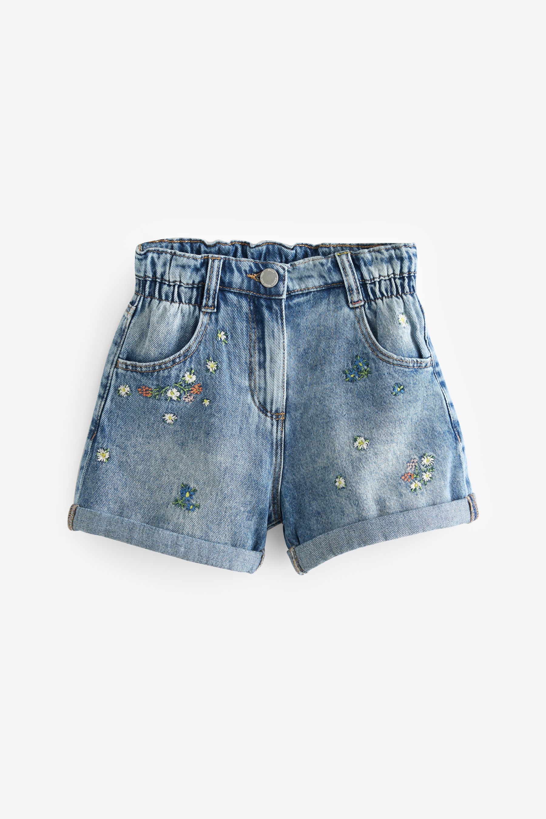 Floral denim shorts discount