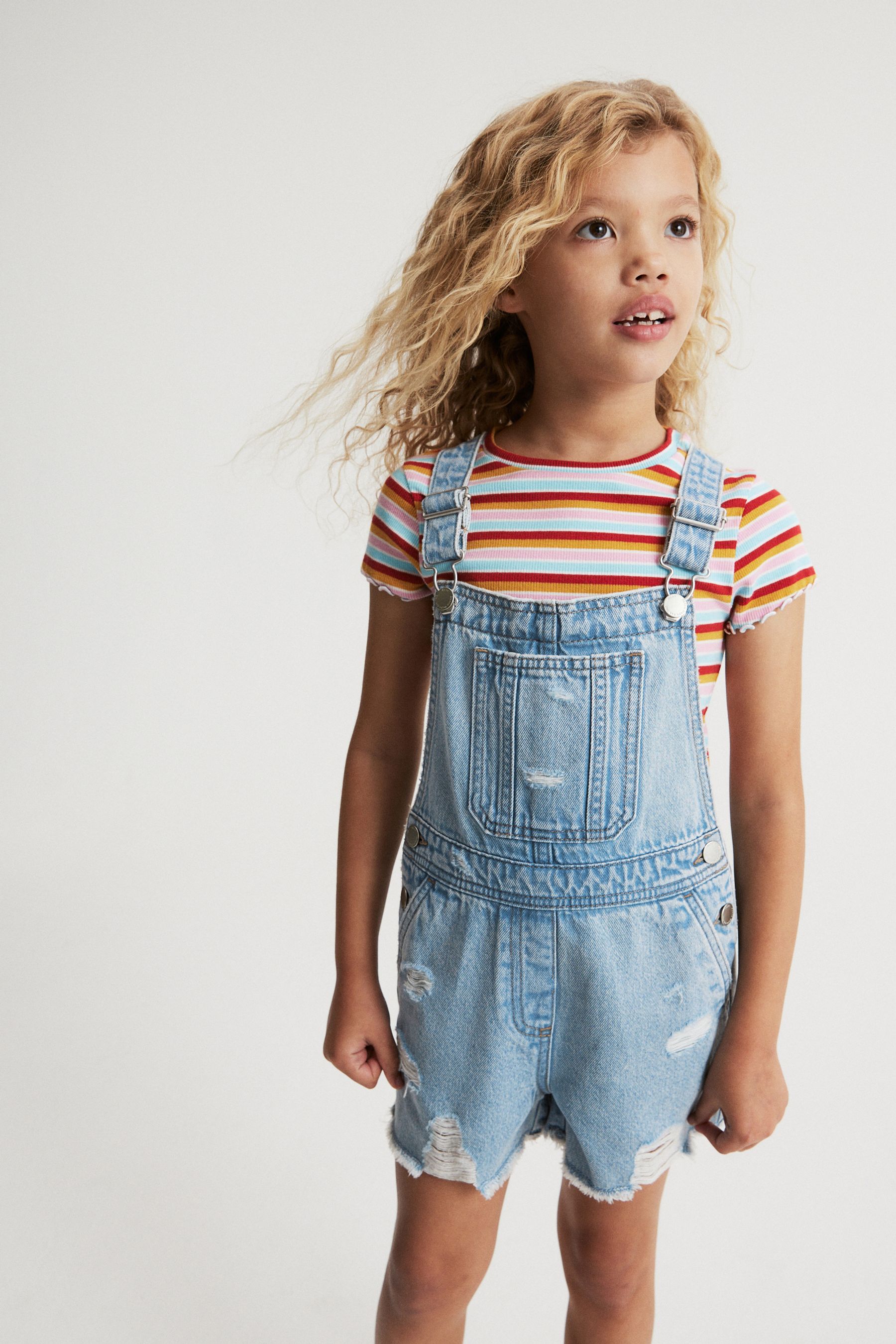 Buy Light Blue Denim Short Dungaree 3 16yrs from Next Luxembourg