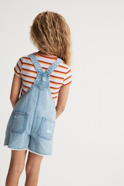 Light Blue Denim Short Dungaree (3-16yrs) - Image 3 of 7