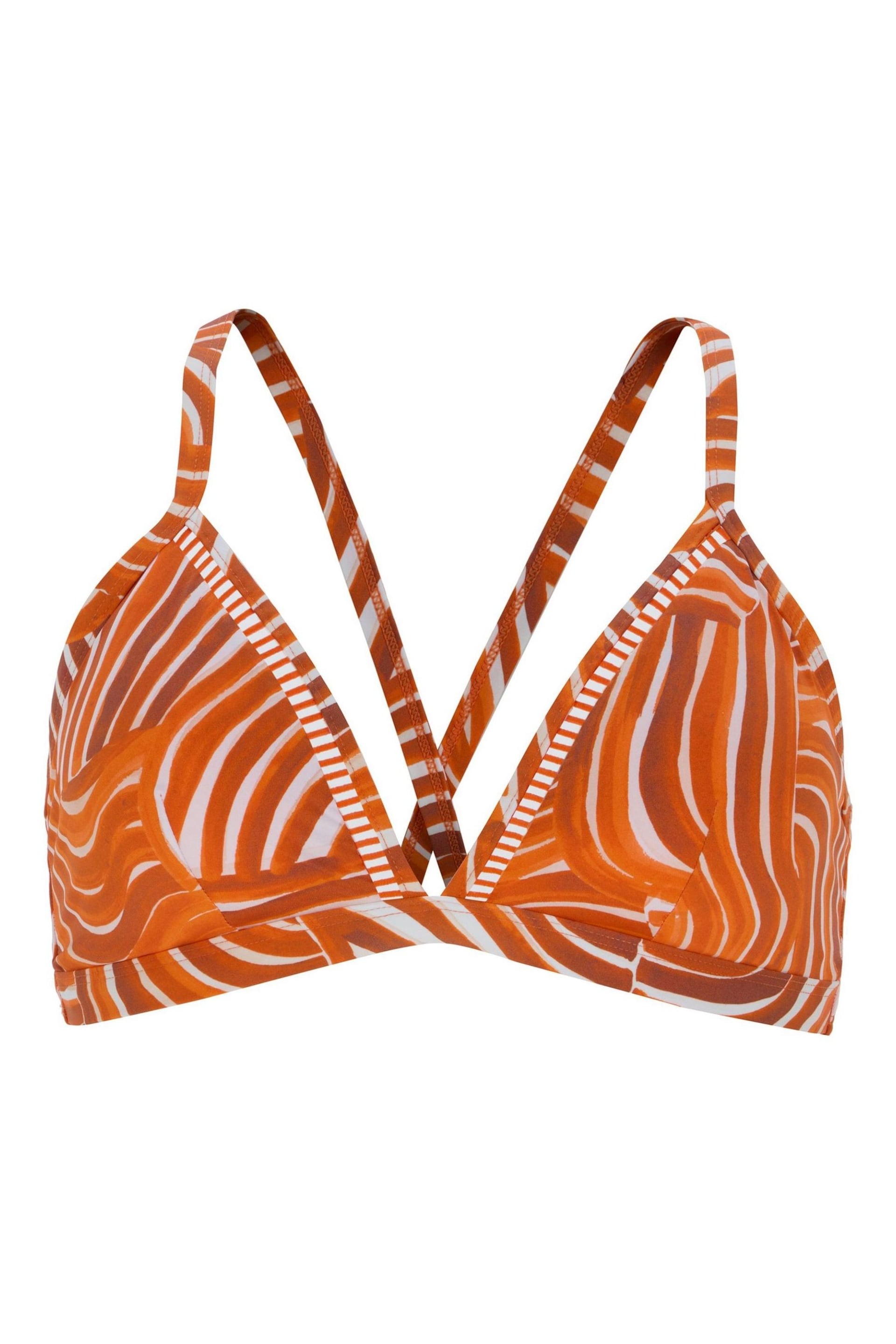 Mint Velvet Orange Swirl Rikrak Triangle Bikini Top - Image 4 of 5