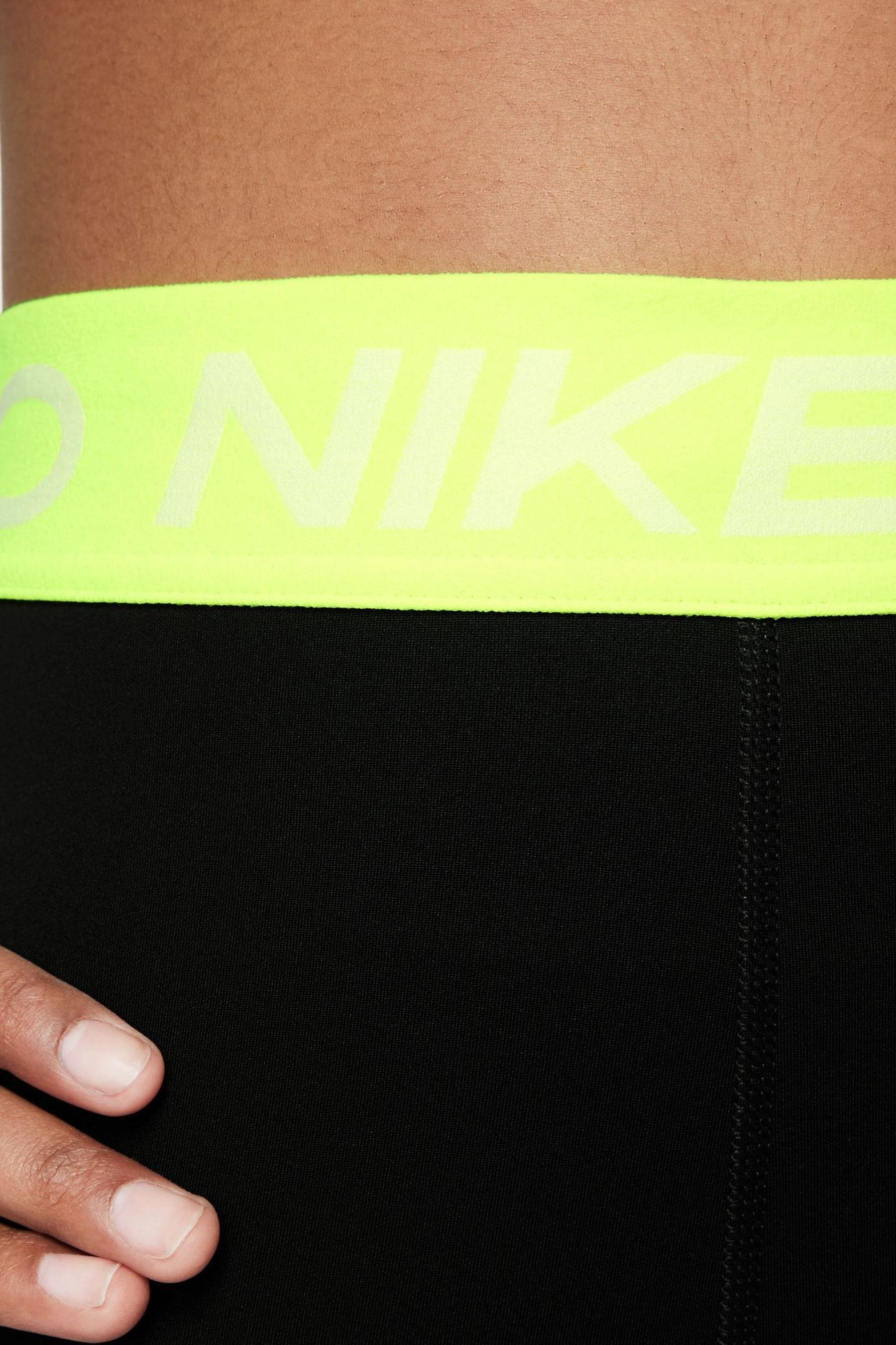 Lime green and black nike leggings top