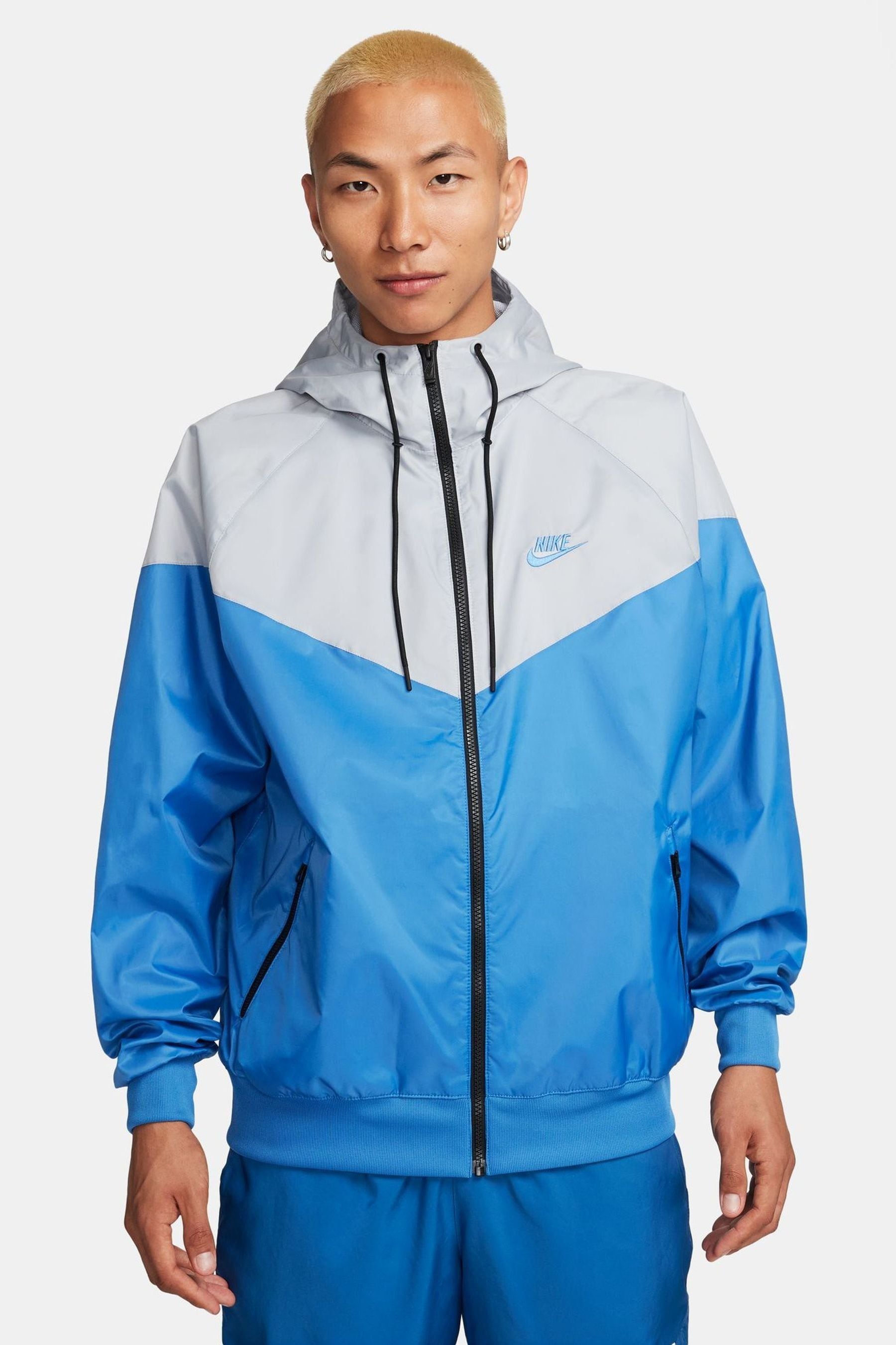 Blue and grey nike jacket shop