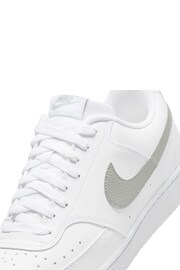 Nike Grey/White Court Vision Low Trainers - Image 8 of 11