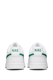 Nike White/Green Court Vision Low Trainers - Image 6 of 10