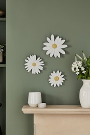 Set of 3 White Daisy Flower Wall Art - Image 1 of 5