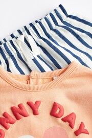 Orange Sunny Days Baby Cosy Sweatshirt and Wide Leg Trousers 2 Piece Set - Image 6 of 11