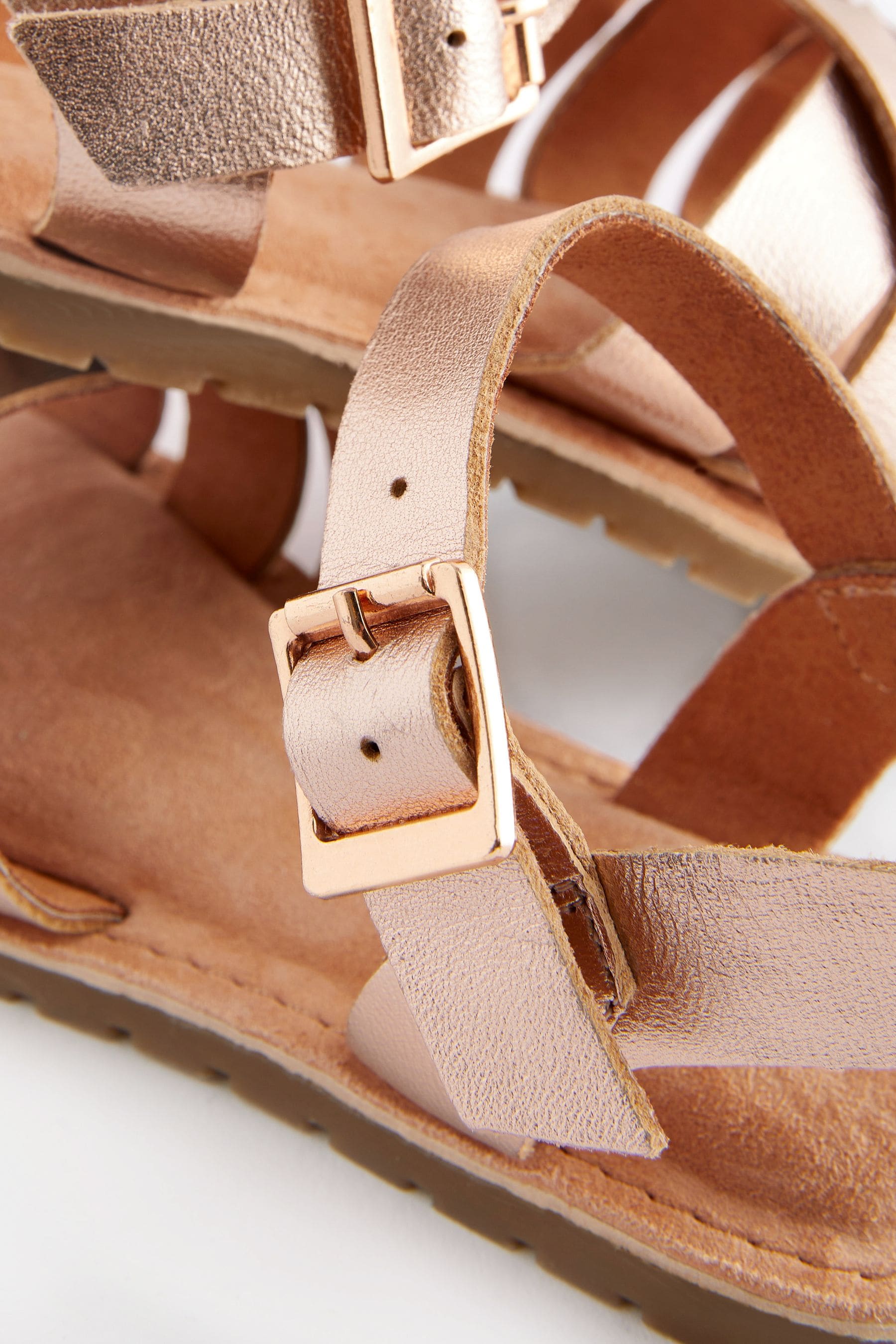 Rose gold wide fit sandals store