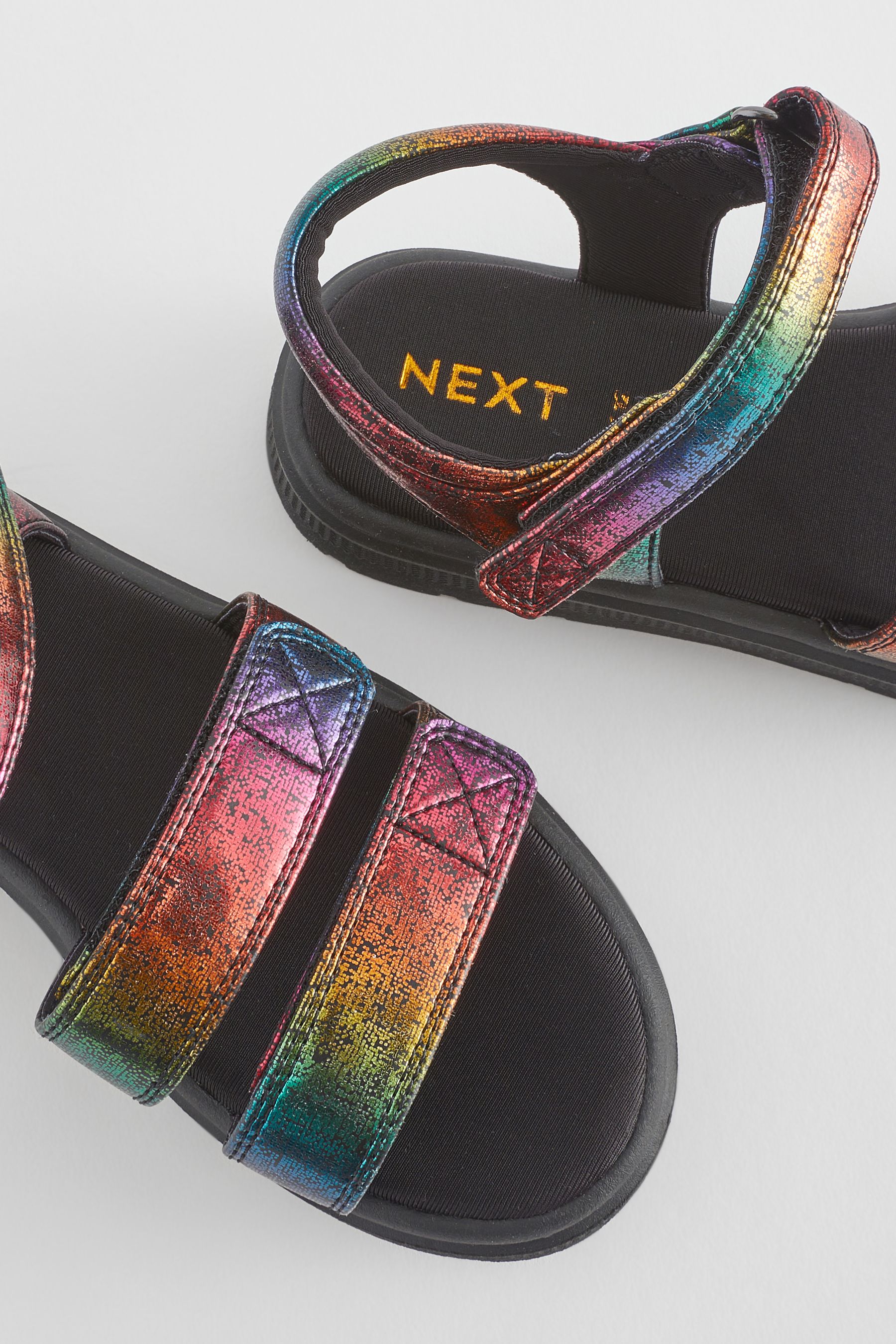 Buy Rainbow Metallic Chunky Wedge Sandals from the Next UK online shop