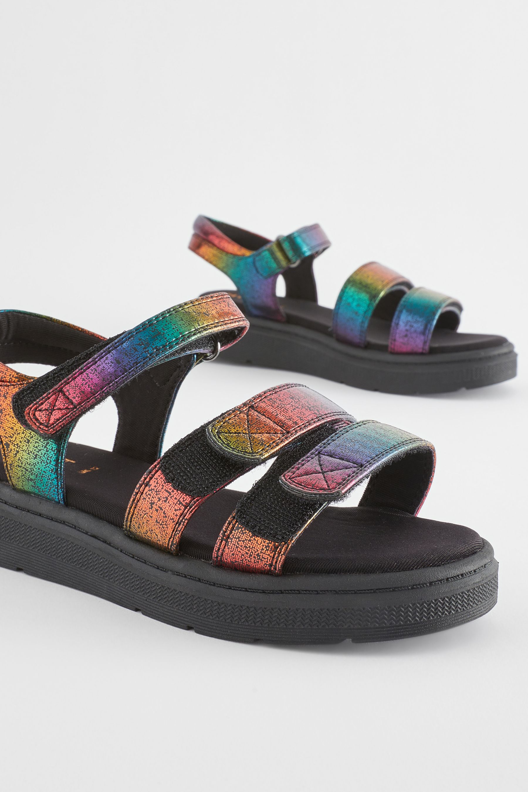 Rainbow flat sandals deals