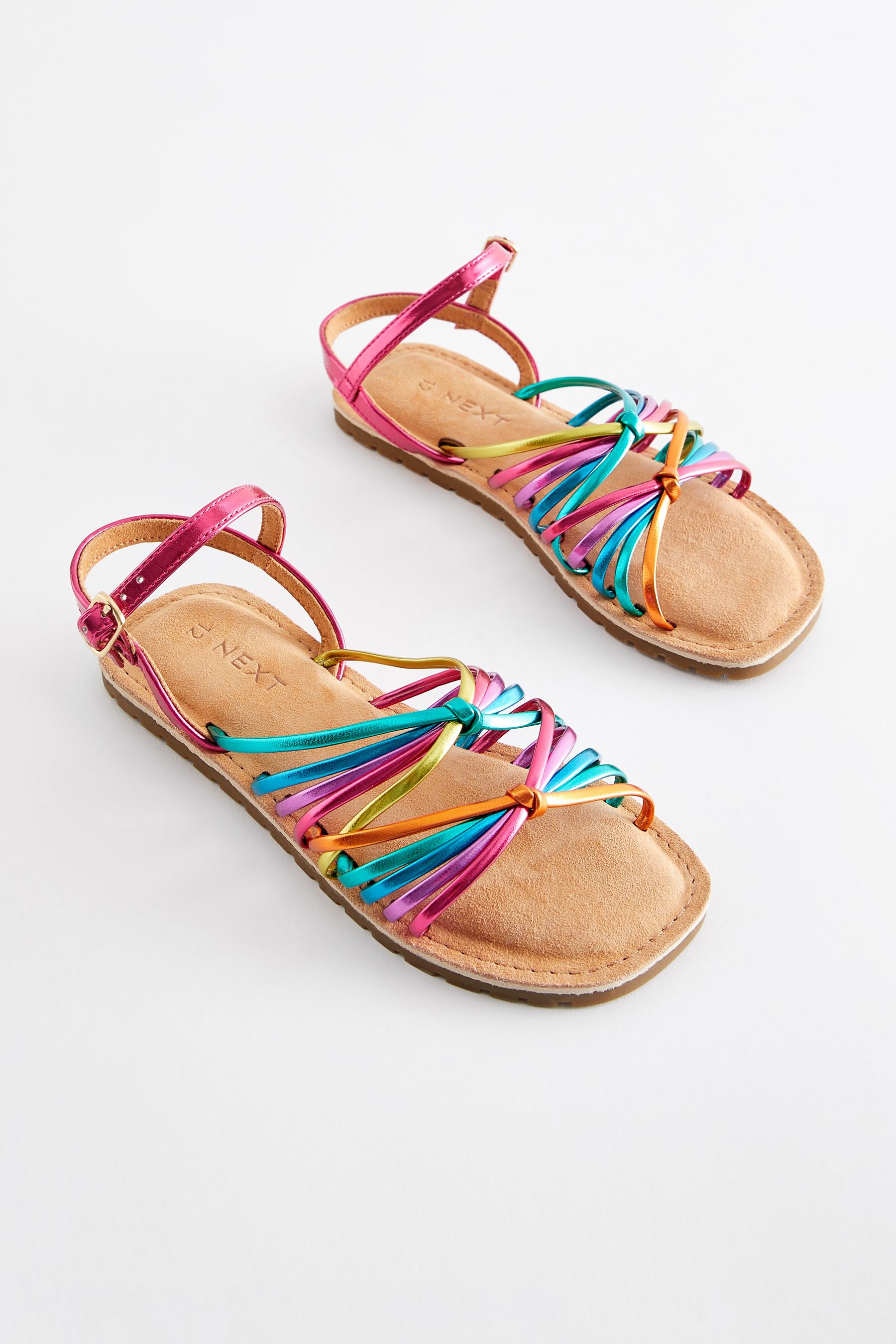 Colorful sandals with straps sales