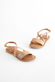 Pastel Rainbow Shimmer Leather Sandals - Image 1 of 6