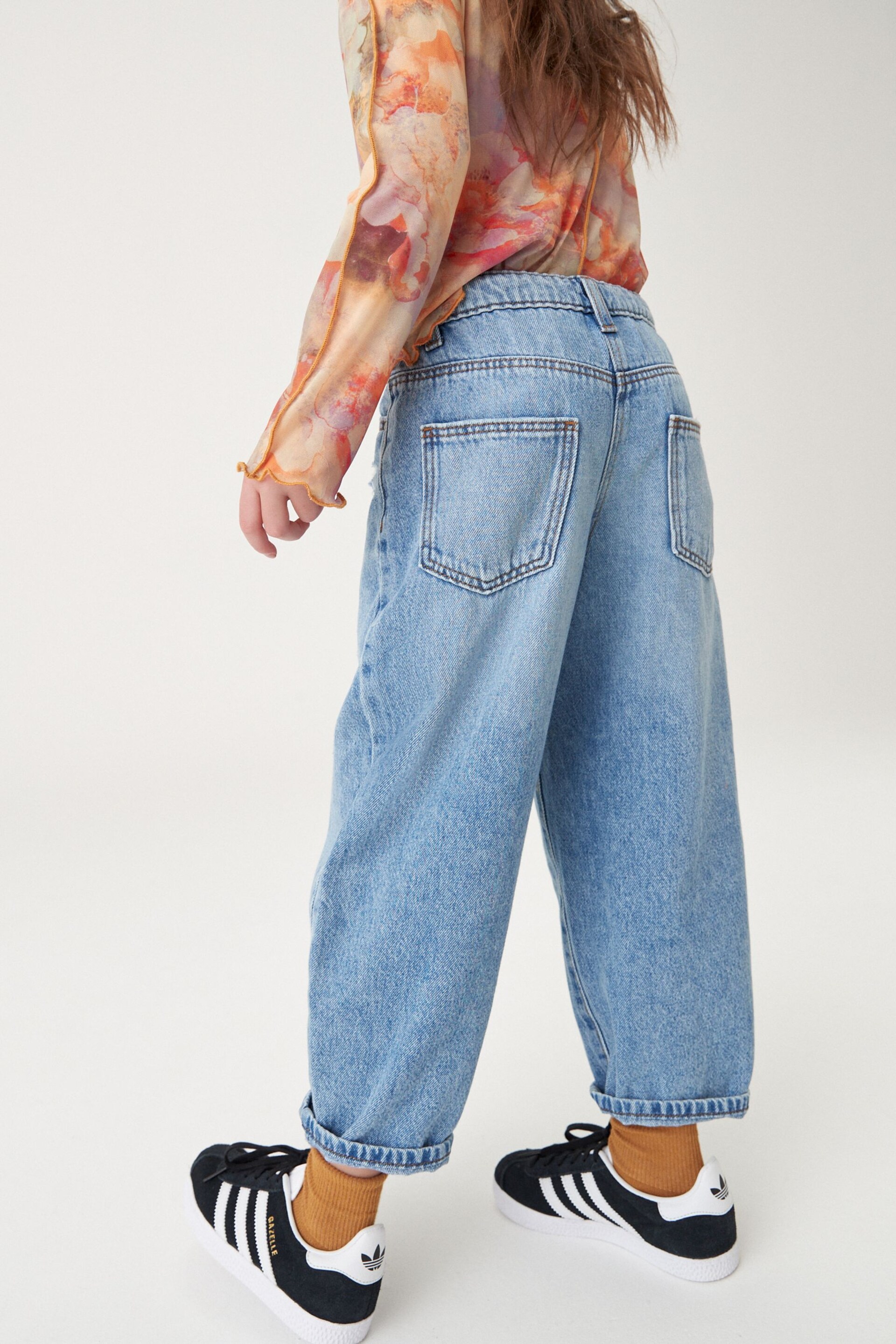 Mid Blue Denim Balloon Jeans (3-16yrs) - Image 3 of 6