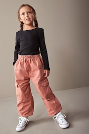Rust Brown Parachute Cargo Cuffed Trousers (3-16yrs) - Image 1 of 8
