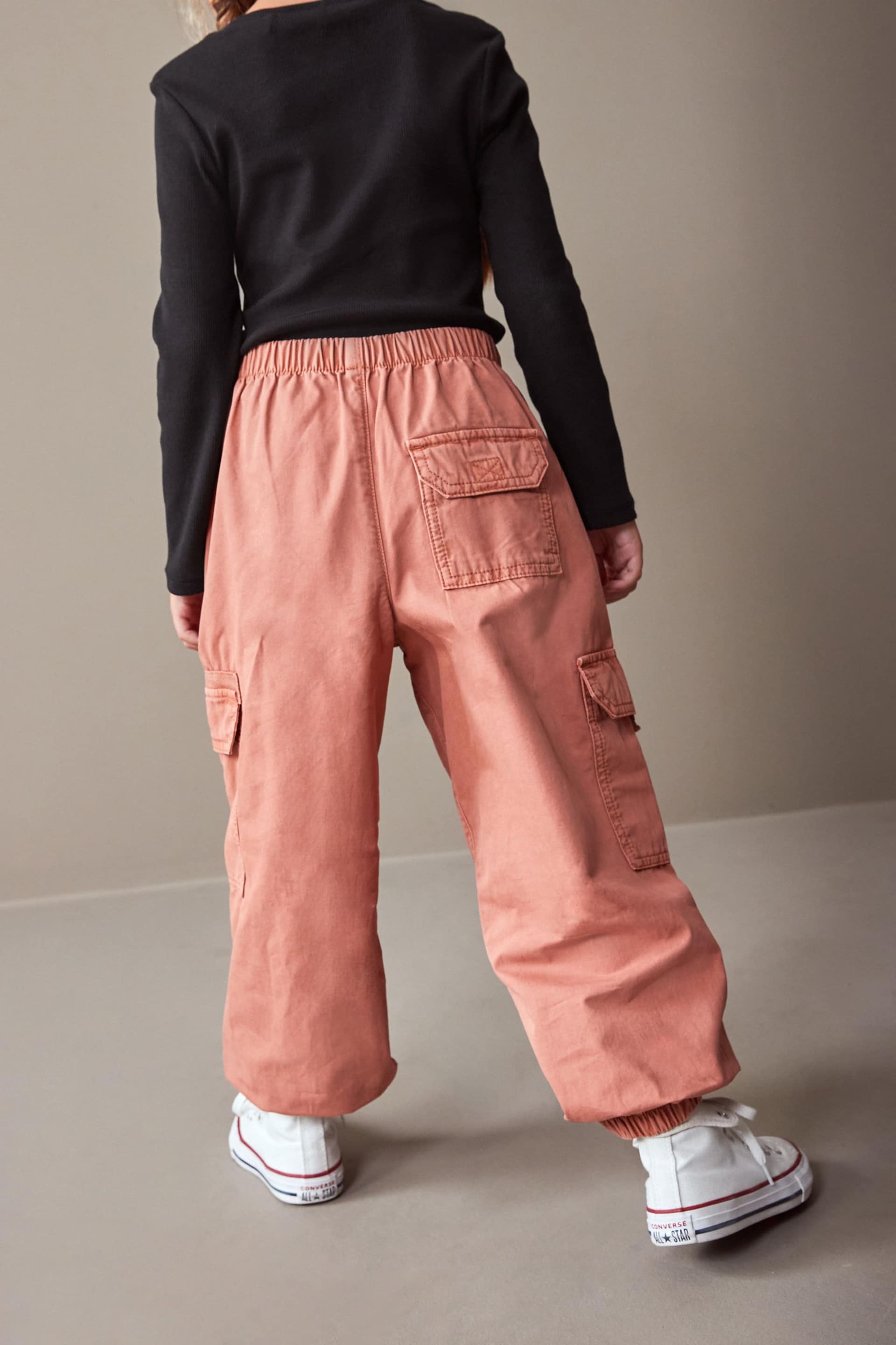 Rust Brown Parachute Cargo Cuffed Trousers (3-16yrs) - Image 3 of 8