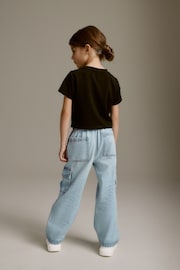 Light Blue Denim Wide Leg Cargo Jeans (3-16yrs) - Image 3 of 6