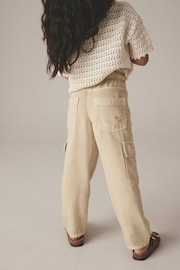 Stone Tencel Cargo Pocket Trousers (3-16yrs) - Image 3 of 7