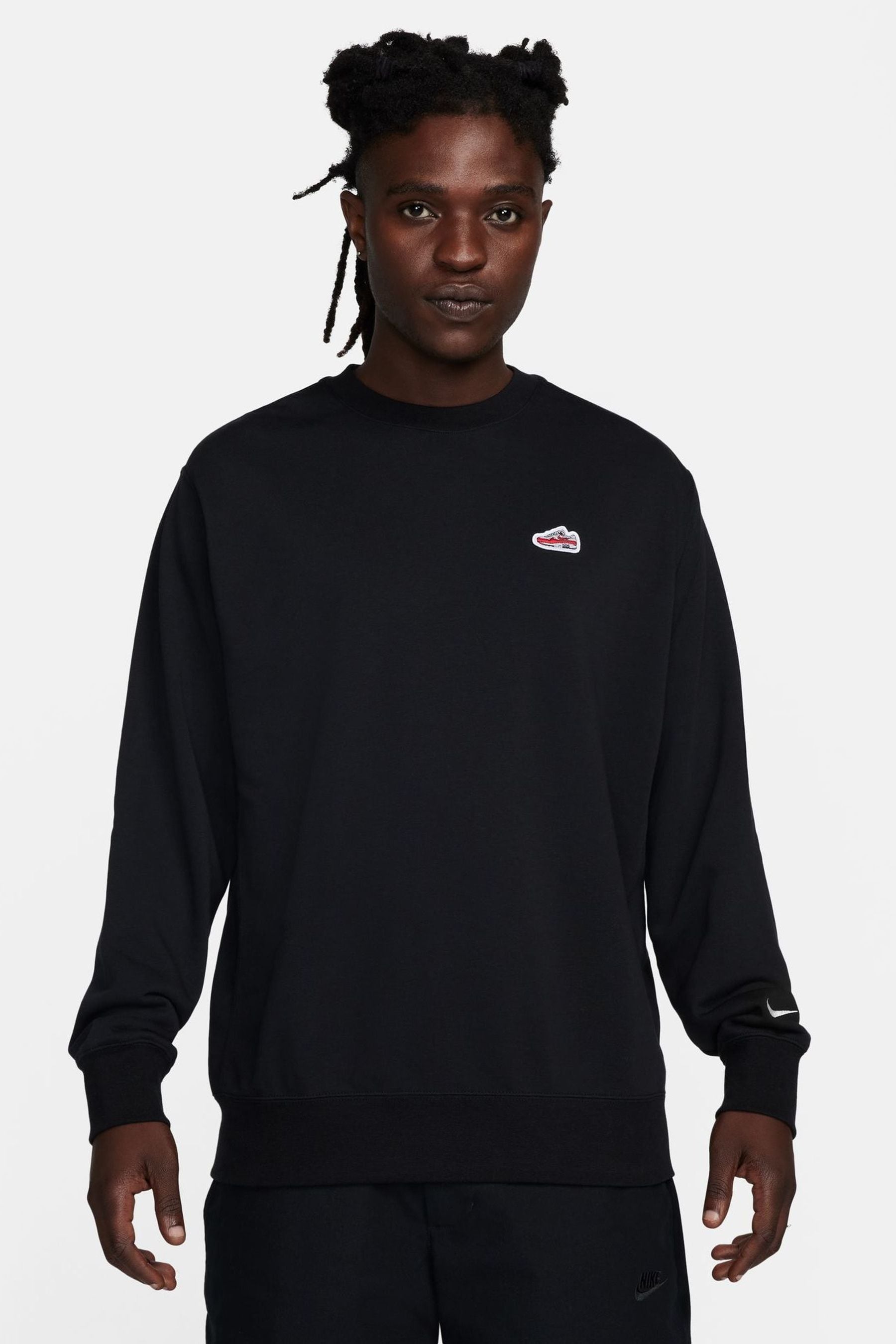 Buy Nike Black Sportswear Air Crew Sweatshirt from Next Luxembourg