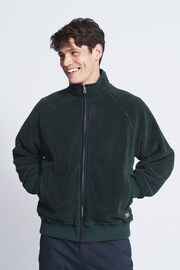 Aubin Green Kewick Borg Zip Through Sweatshirt Fleece - Image 1 of 7
