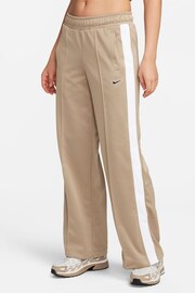 Nike Beige Wide Leg Side Stripe Joggers - Image 1 of 5