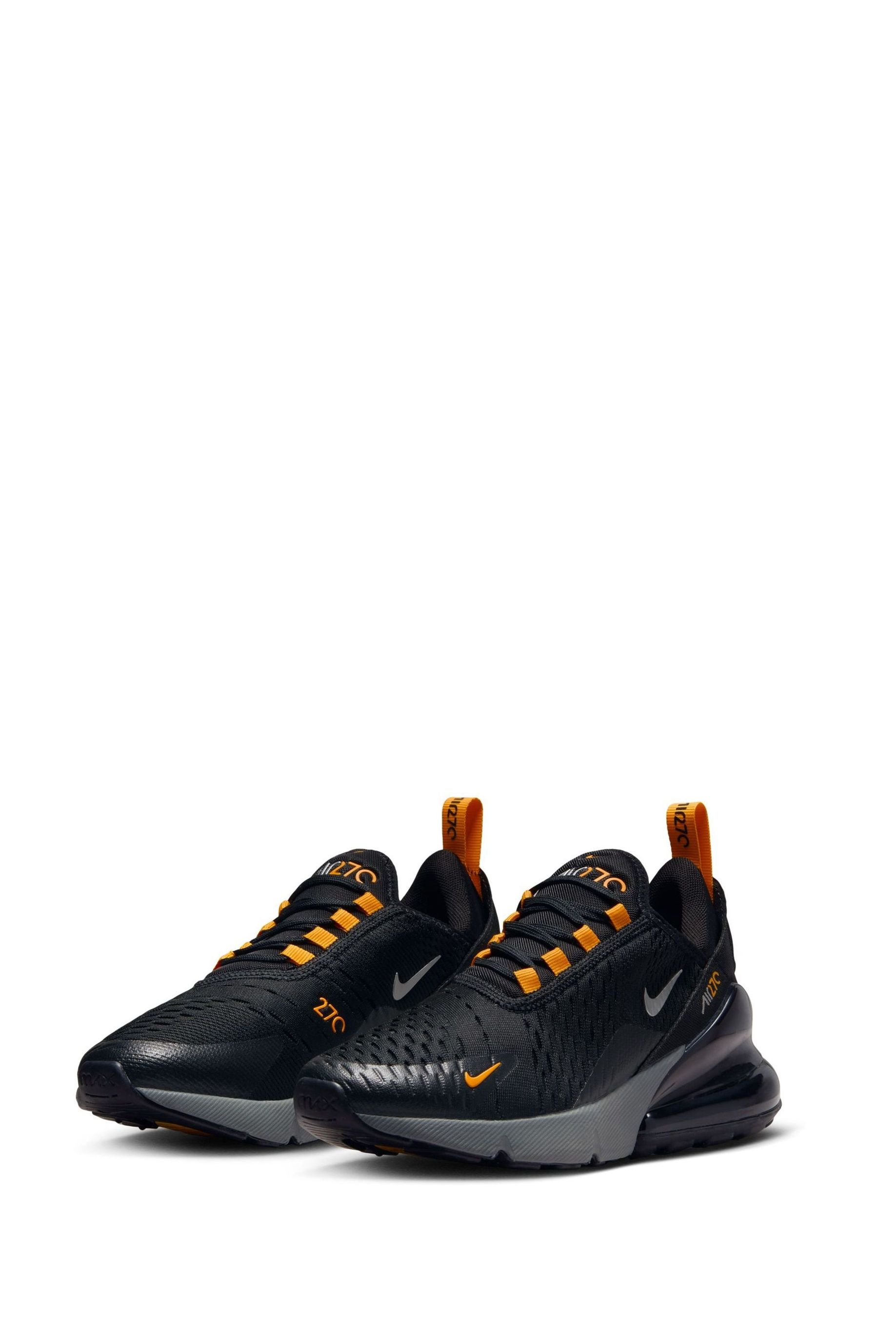 Buy Nike Black Gold Air Max 270 Youth Trainers from Next Luxembourg