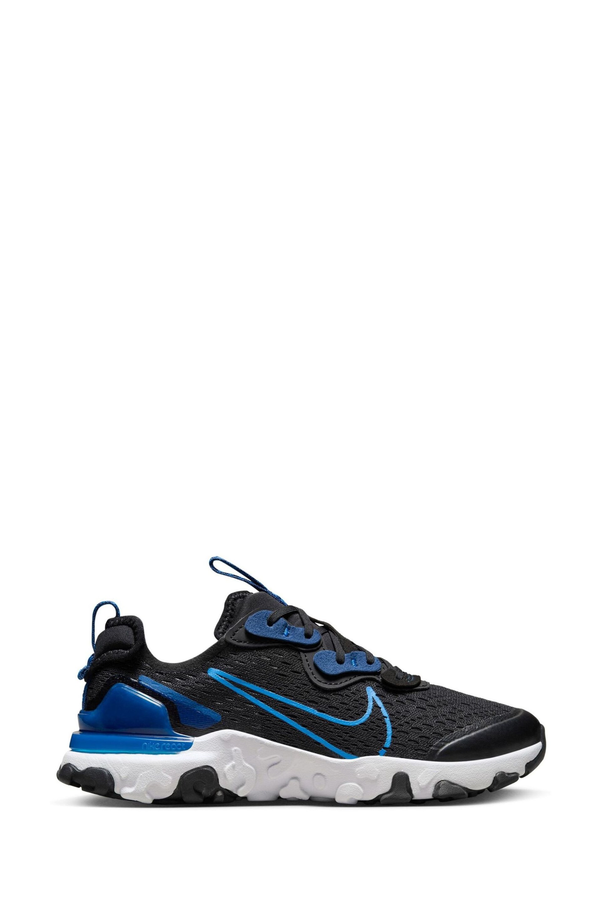 Nike Black/Navy React Vision Youth Trainers - Image 1 of 10