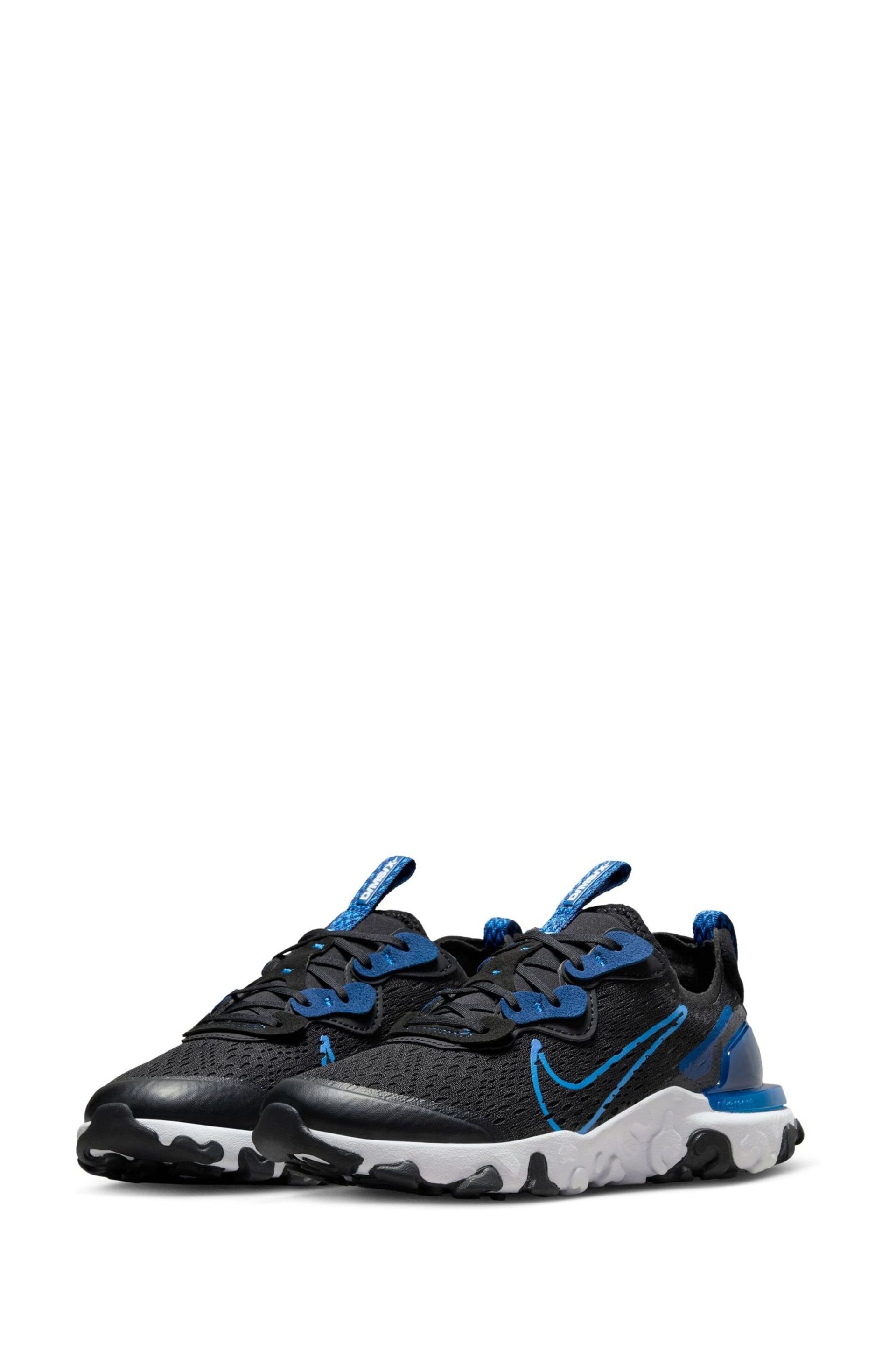 Nike Black/Navy React Vision Youth Trainers - Image 5 of 10