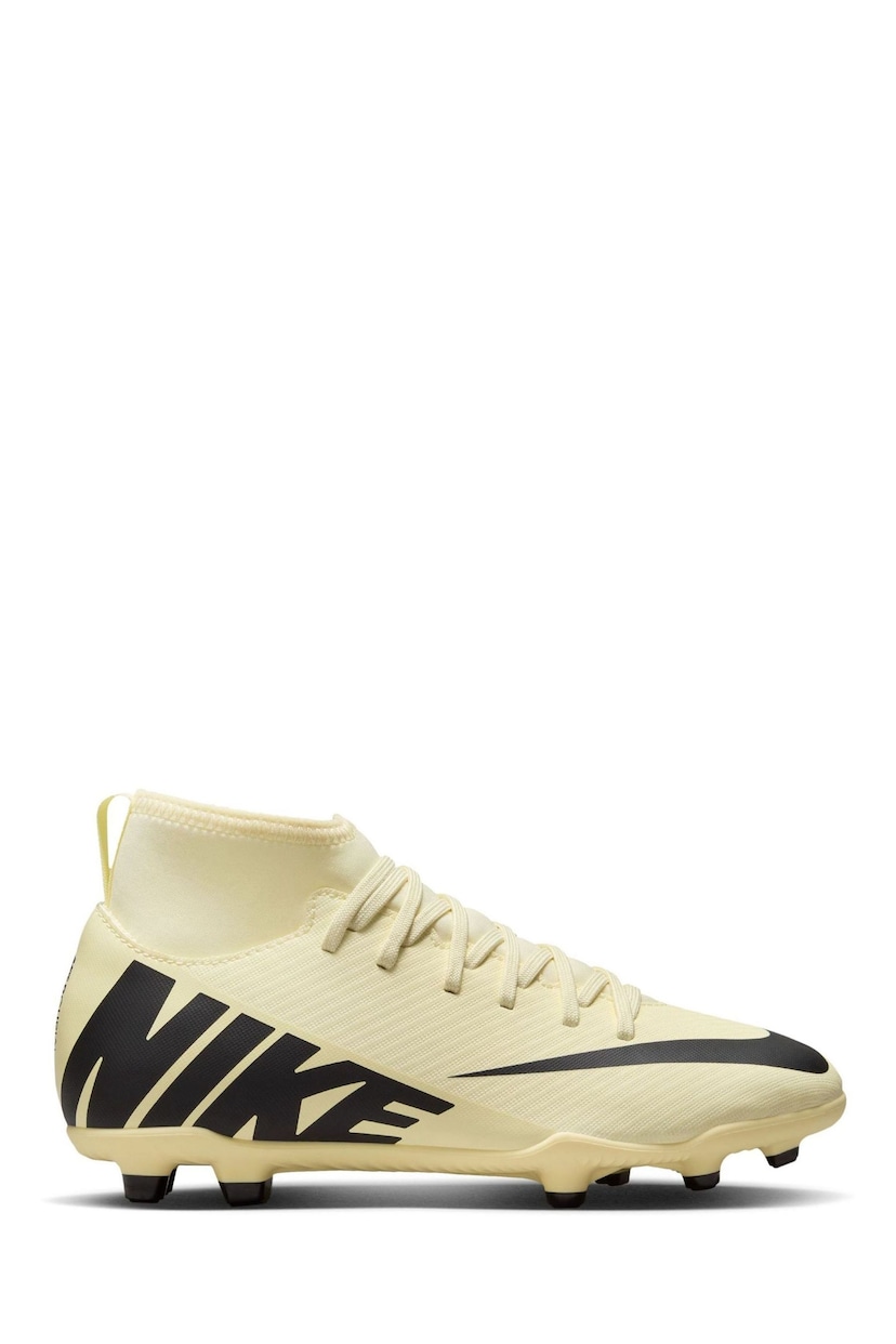 Nike Yellow Kids Mercurial Superfly 9 Club Firm Ground Football Boots - Image 1 of 11