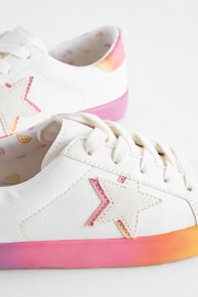 Pink/White Multi Standard Fit (F) Star Lace-Up Trainers - Image 4 of 8