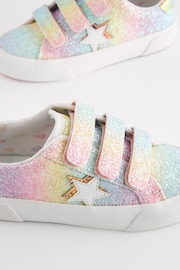 Rainbow Glitter Standard Fit (F) Touch Fastening Trainers - Image 4 of 6