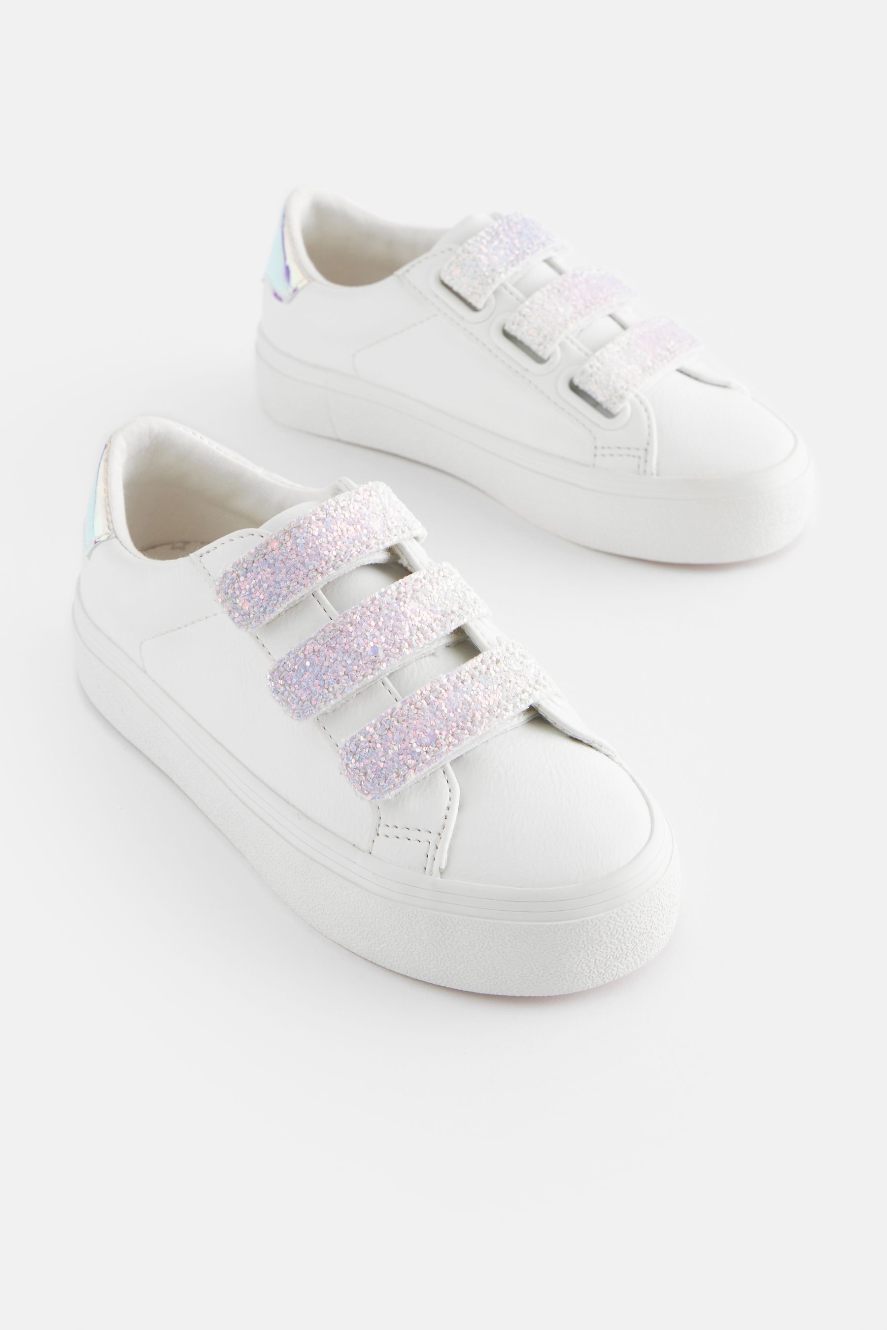 White glitter trainers cheap
