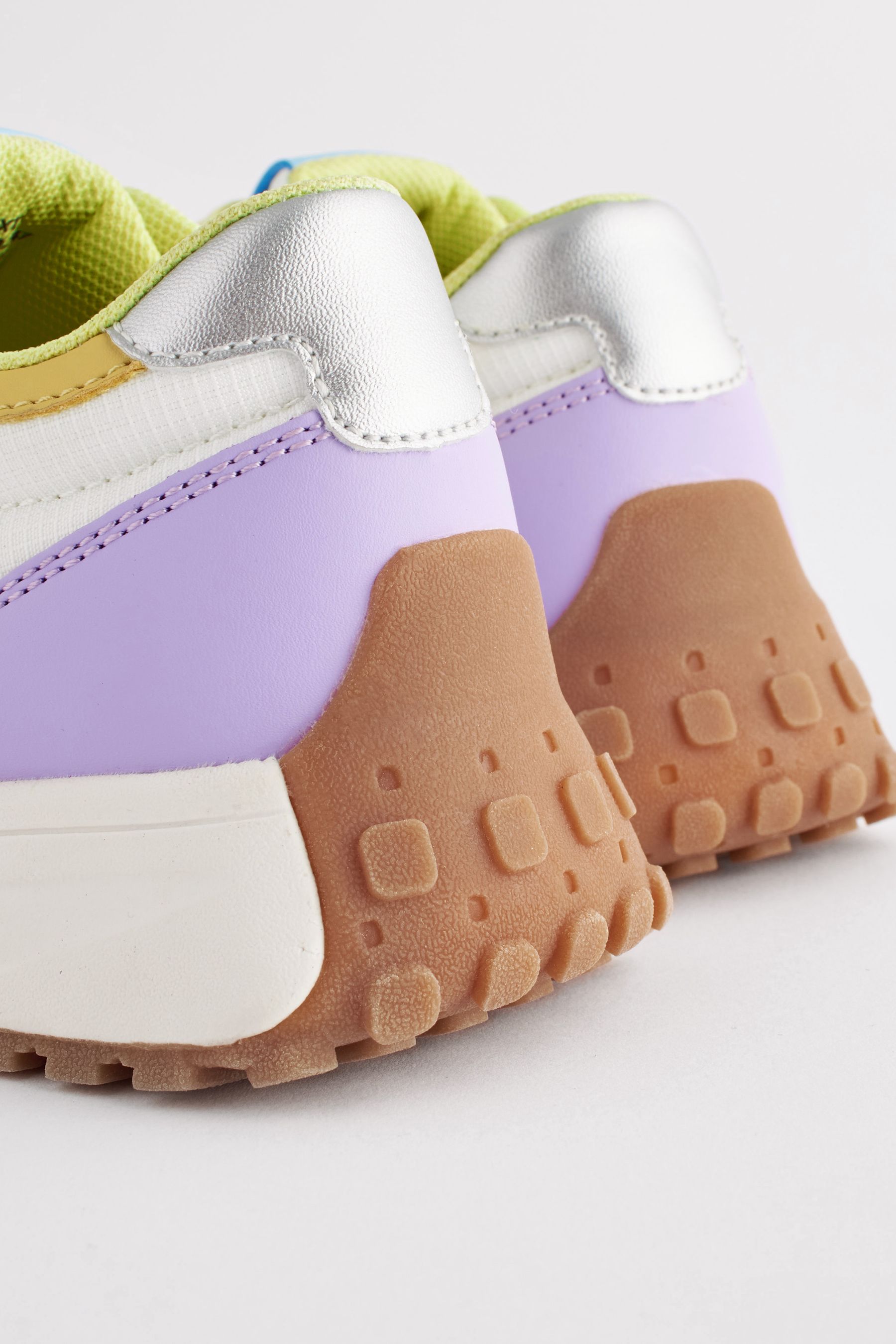 Multi coloured chunky trainers discount