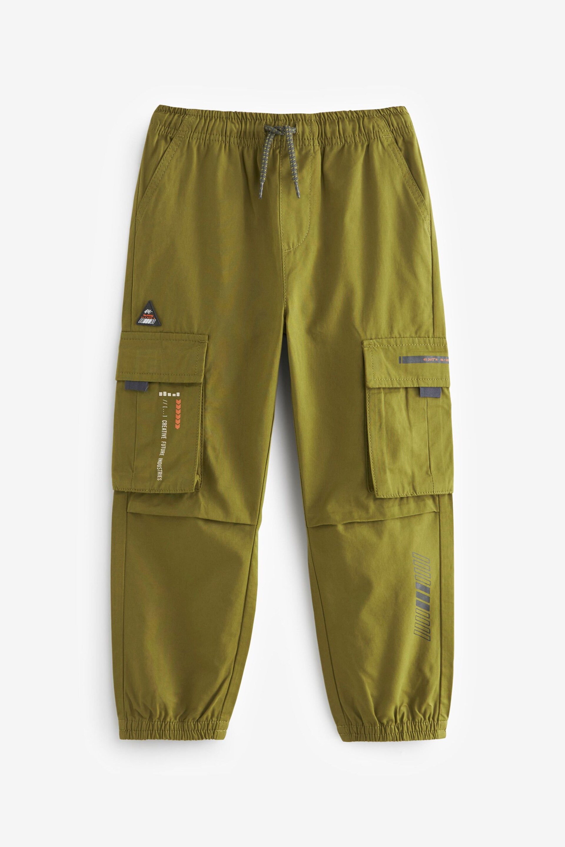 Olive Green Cargo Trousers (3-16yrs) - Image 1 of 3