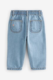 Mid Blue Denim Crochet Flower Slouchy Jeans (3mths-7yrs) - Image 5 of 6