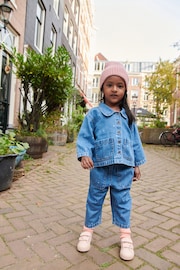 Mid Blue Denim 100% Cotton Shirt And Trousers Set (3mths-7yrs) - Image 2 of 7