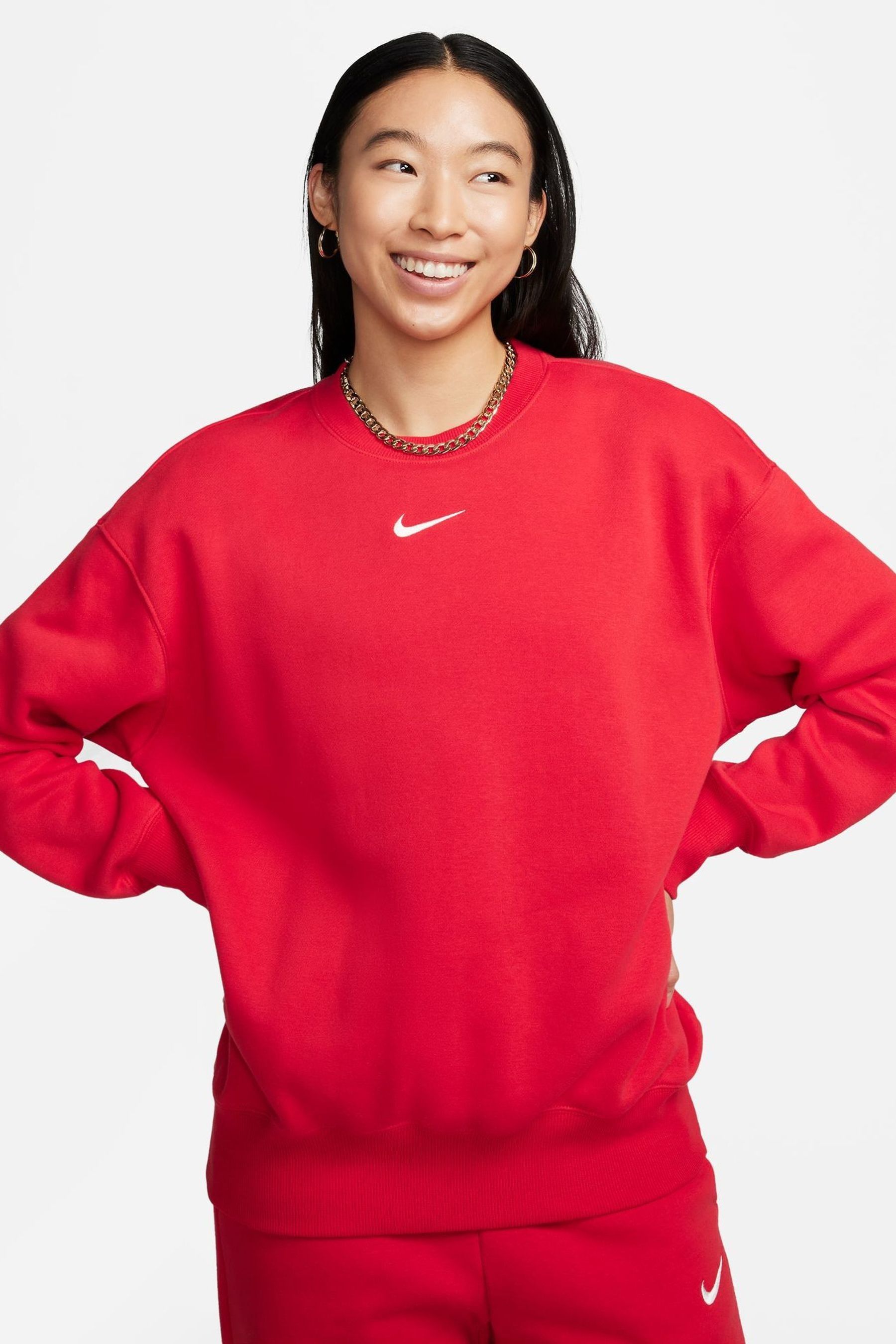 Red nike sweatsuit top