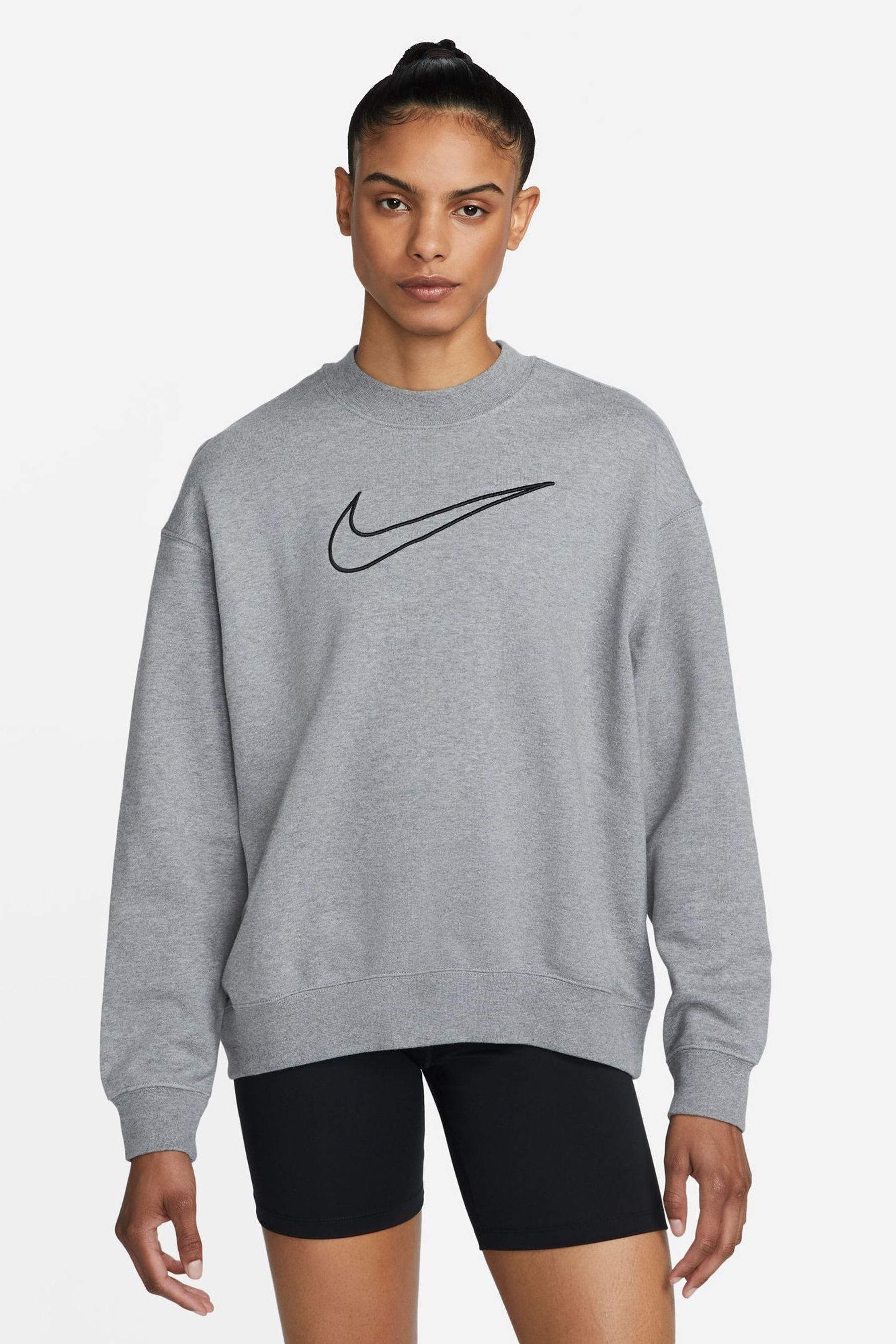 Buy Nike Grey Dri FIT Get Fit Graphic Crewneck Sweatshirt from Next Luxembourg