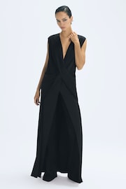 Atelier Draped Plunge Neck Maxi Top - Image 4 of 6