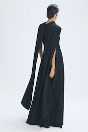 Reiss Black Keira Cape Maxi Dress - Image 5 of 6