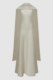Reiss Champagne Keira Cape Maxi Dress - Image 3 of 6
