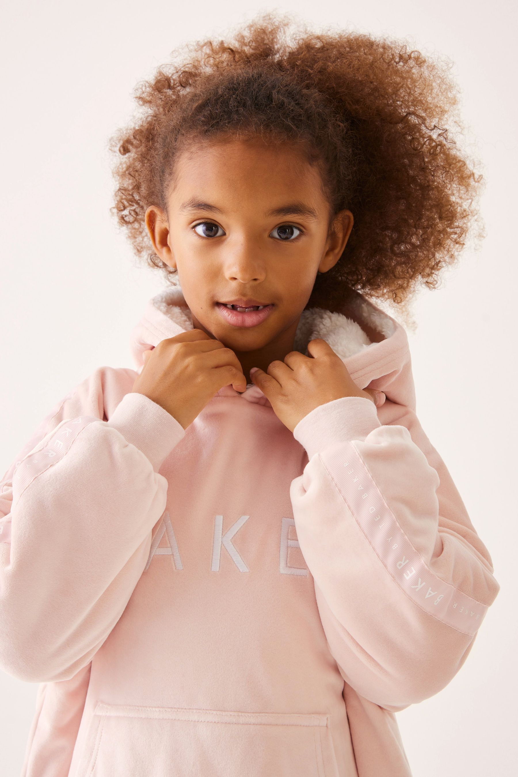 Buy Baker by Ted Baker Pink Borg Lined Hooded Blanket from Next Luxembourg