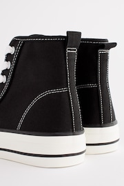 Black Chunky High Top Lace-Up Trainers - Image 7 of 8