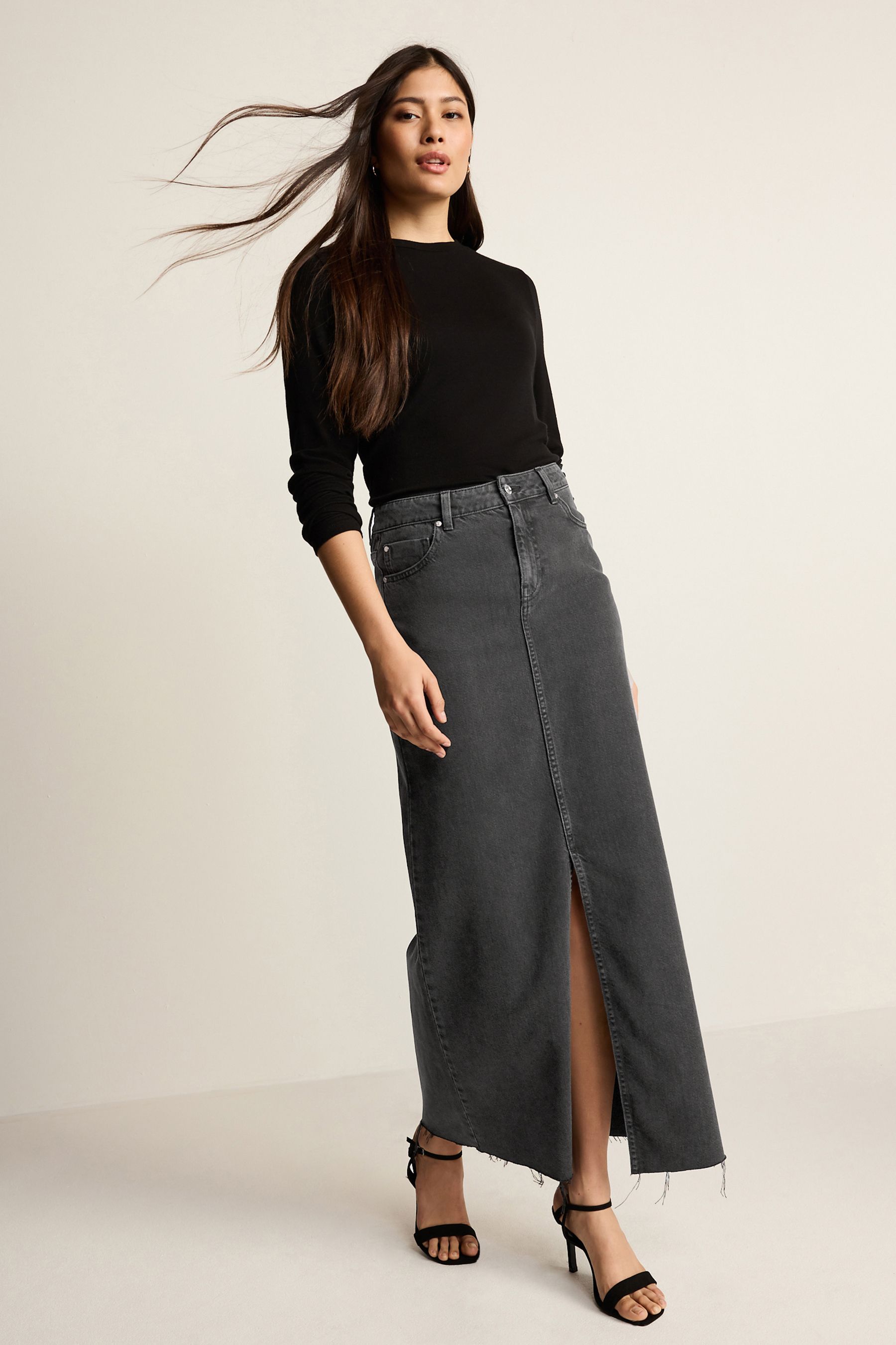 Black denim skirt australia shop
