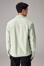 Sage Green Premium Texture Jersey Shacket - Image 3 of 5