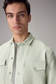 Sage Green Premium Texture Jersey Shacket - Image 4 of 5