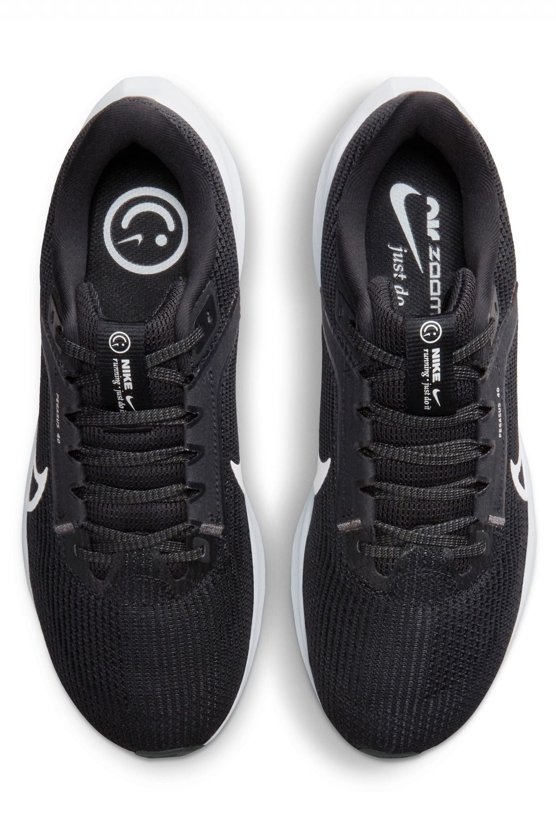 Buy Nike Black White Air Zoom Pegasus 40 Road Running Trainers from the Next UK online shop