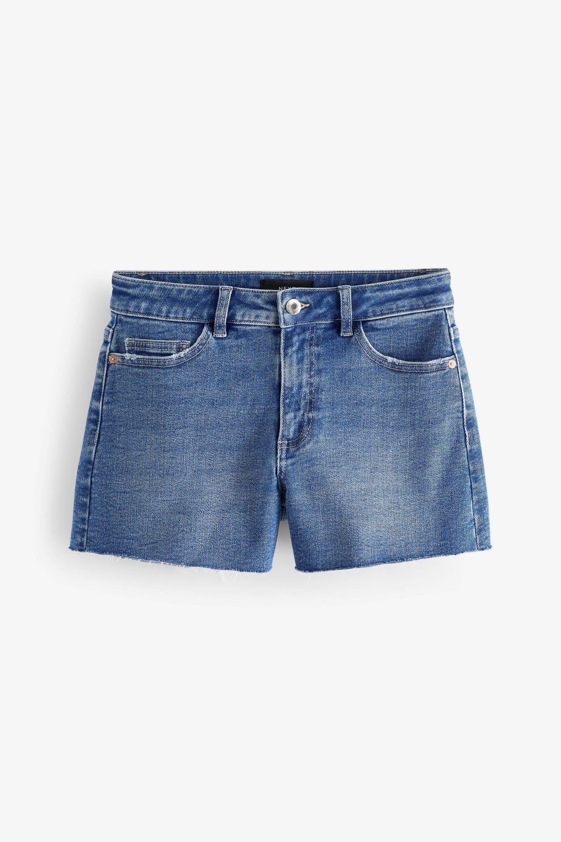 Raw hem bermuda shorts on sale