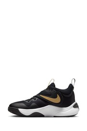 Nike Black/White Team Hustle D 11 Youth Basketball Trainers - Image 2 of 12