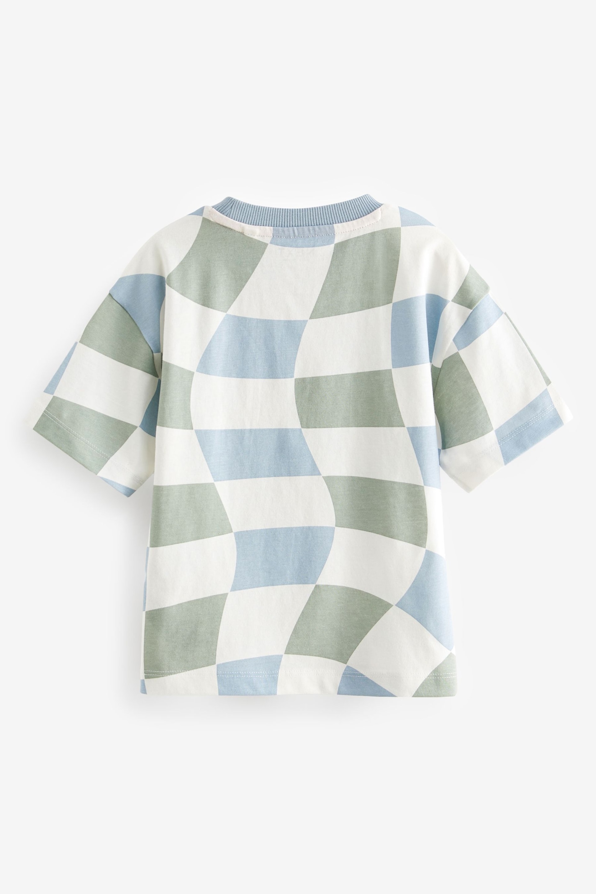 Blue/Green All-Over Print Short Sleeve T-Shirt (3mths-7yrs) - Image 2 of 3