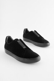 Black EDIT Elastic Trainers - Image 1 of 7