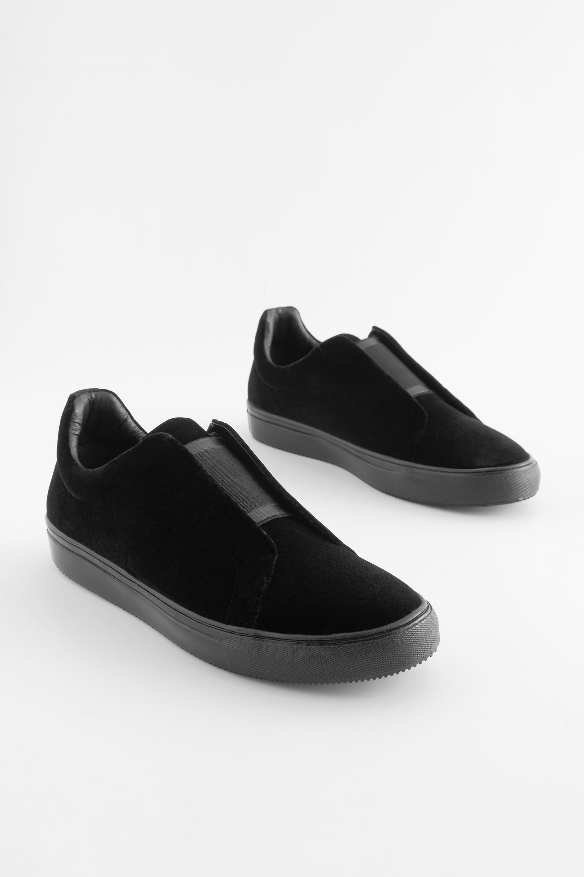 Black EDIT Elastic Trainers - Image 1 of 7